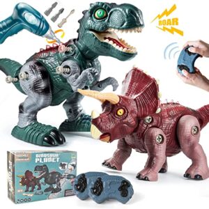 dinosaur planet diy electric rc assembly toy set