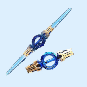 fire spiral double edged lightsaber