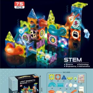 75pcs lightning magnetic blocks & balls set | 3d stem toy