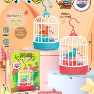 singing bird cage voice control interactive electric toy