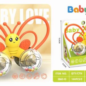 butterfly baby rattle sensory toy