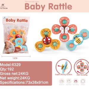 little tin lok 3 piece suction spinner rattle set