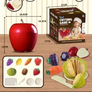 kids educational cutting fruits & vegetables pretend play toy set