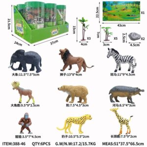 wild animals figurine toy set – safari & forest animals