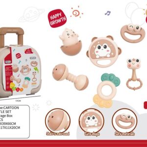 cartoon animal rattle set